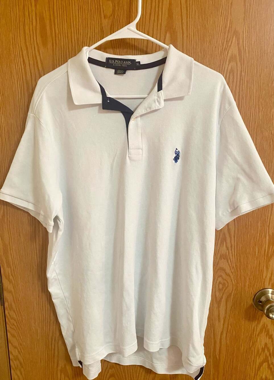 U.S. Polo Assn. Luxury Feel Polo Size XL White Cotton Short Sleeve